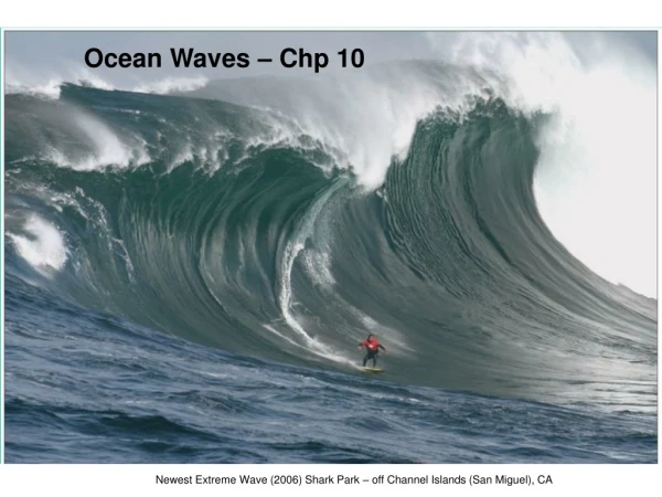 Ocean Waves – Chp 10
