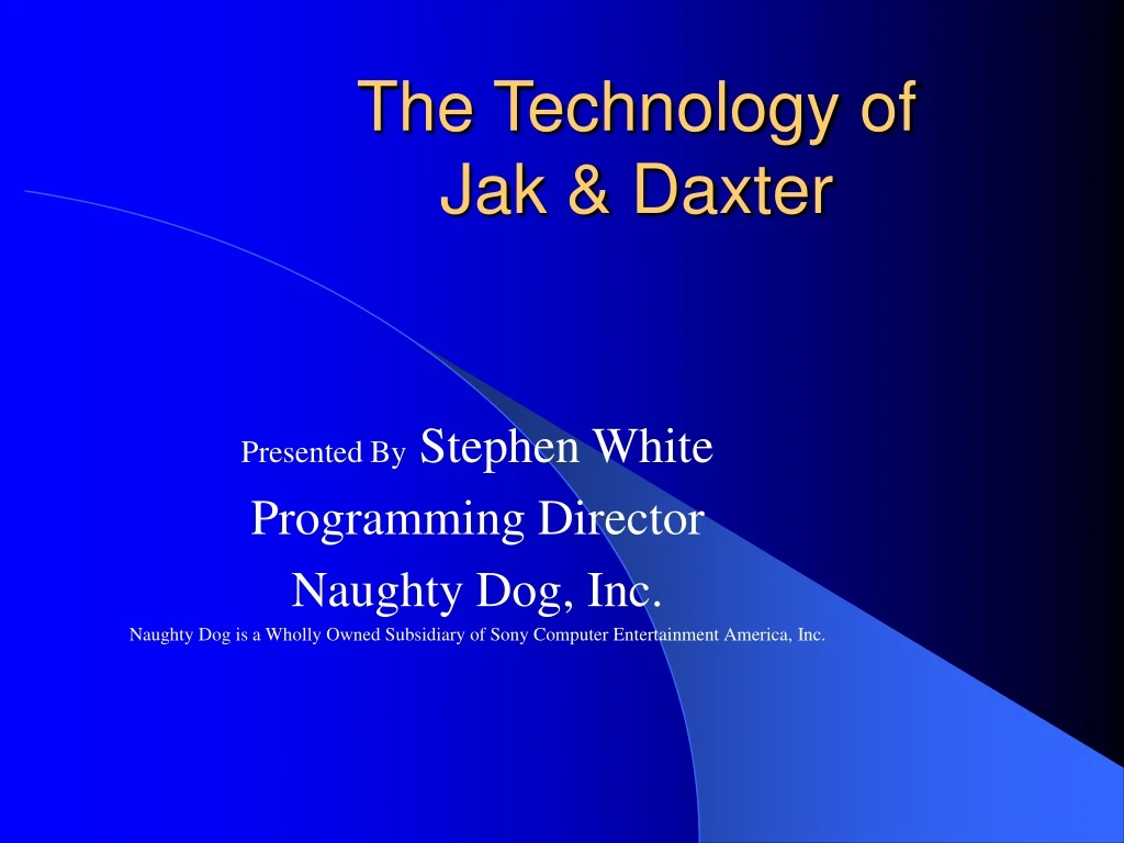 the technology of jak daxter