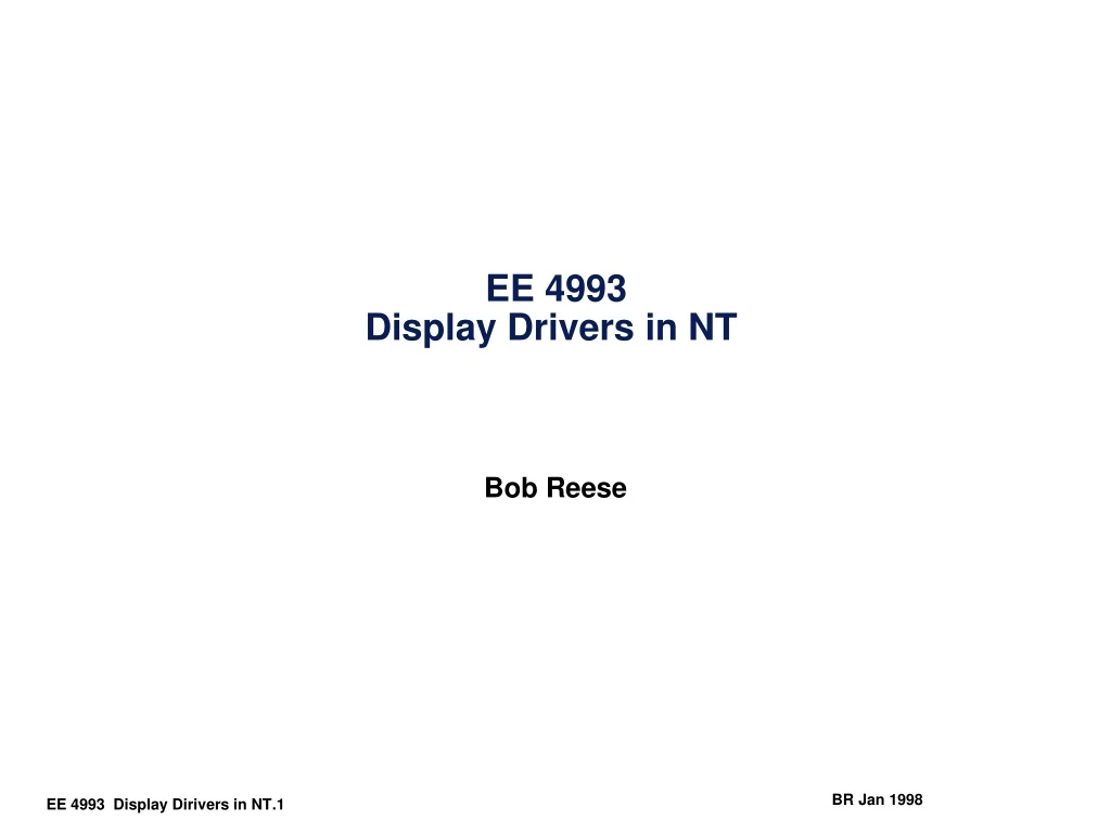 ee 4993 display drivers in nt