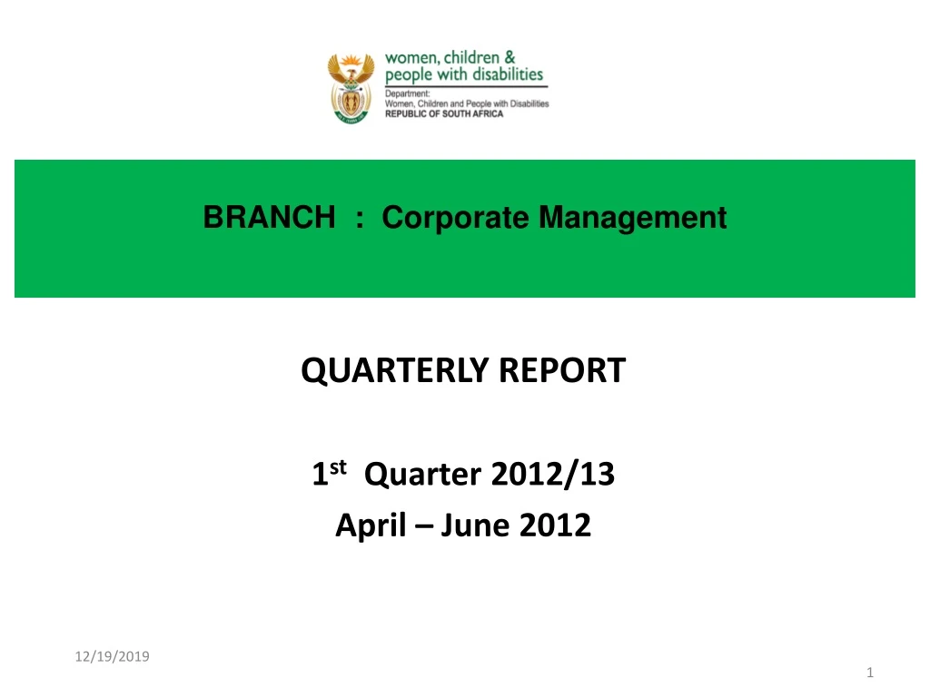branch corporate management
