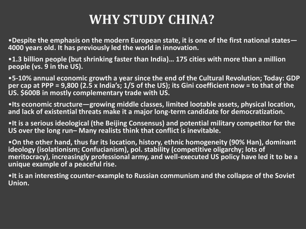 why study china