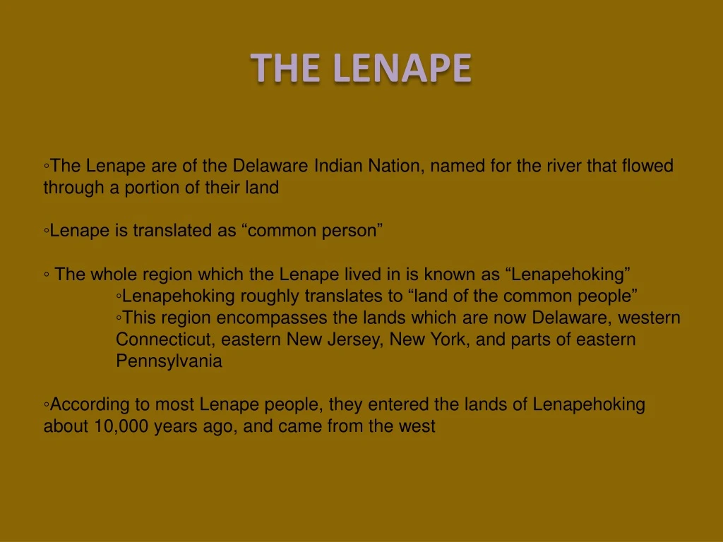 the lenape
