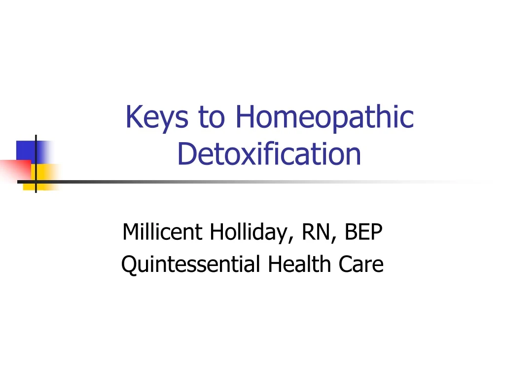 keys to homeopathic detoxification