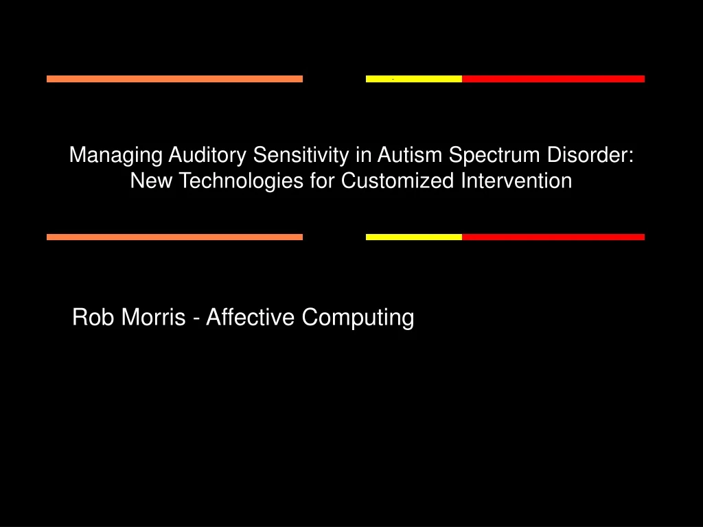 managing auditory sensitivity in autism spectrum