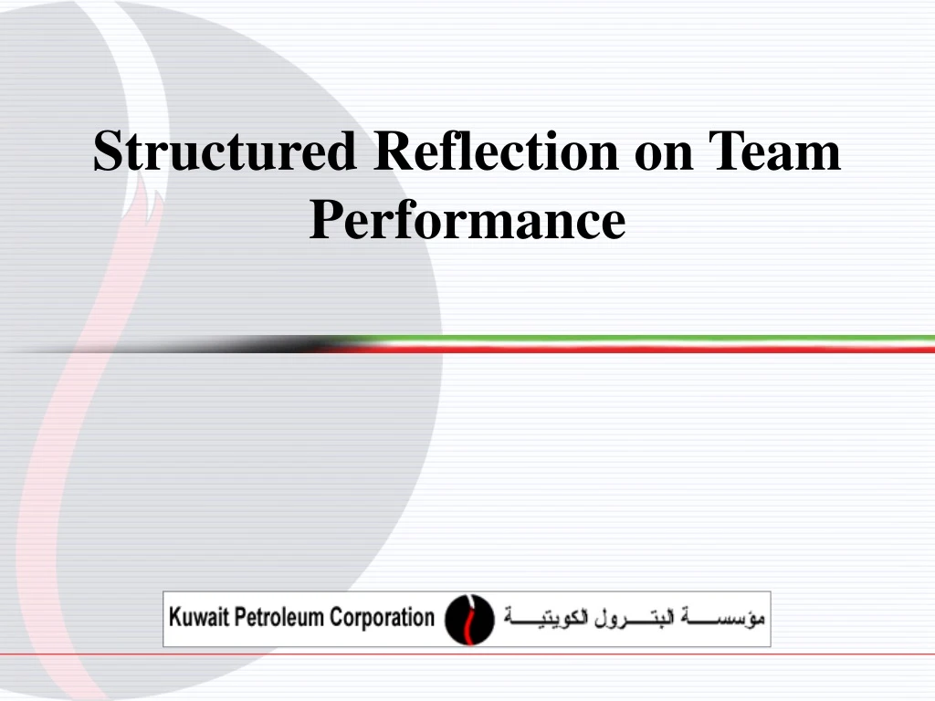 structured reflection on team performance