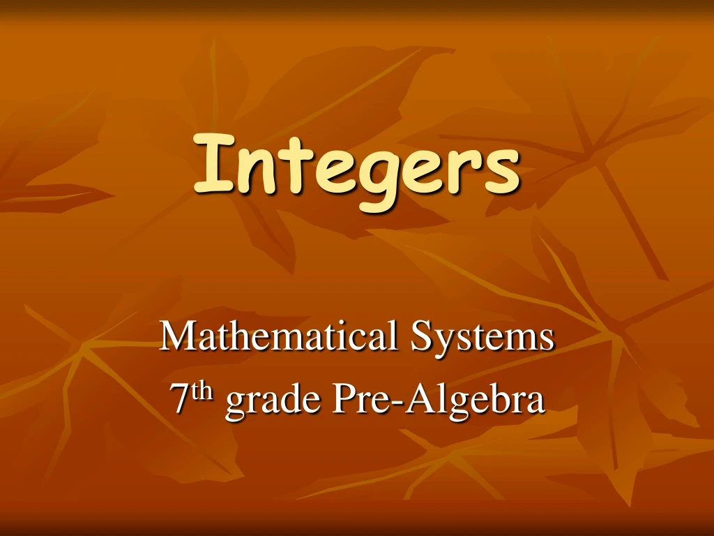 integers