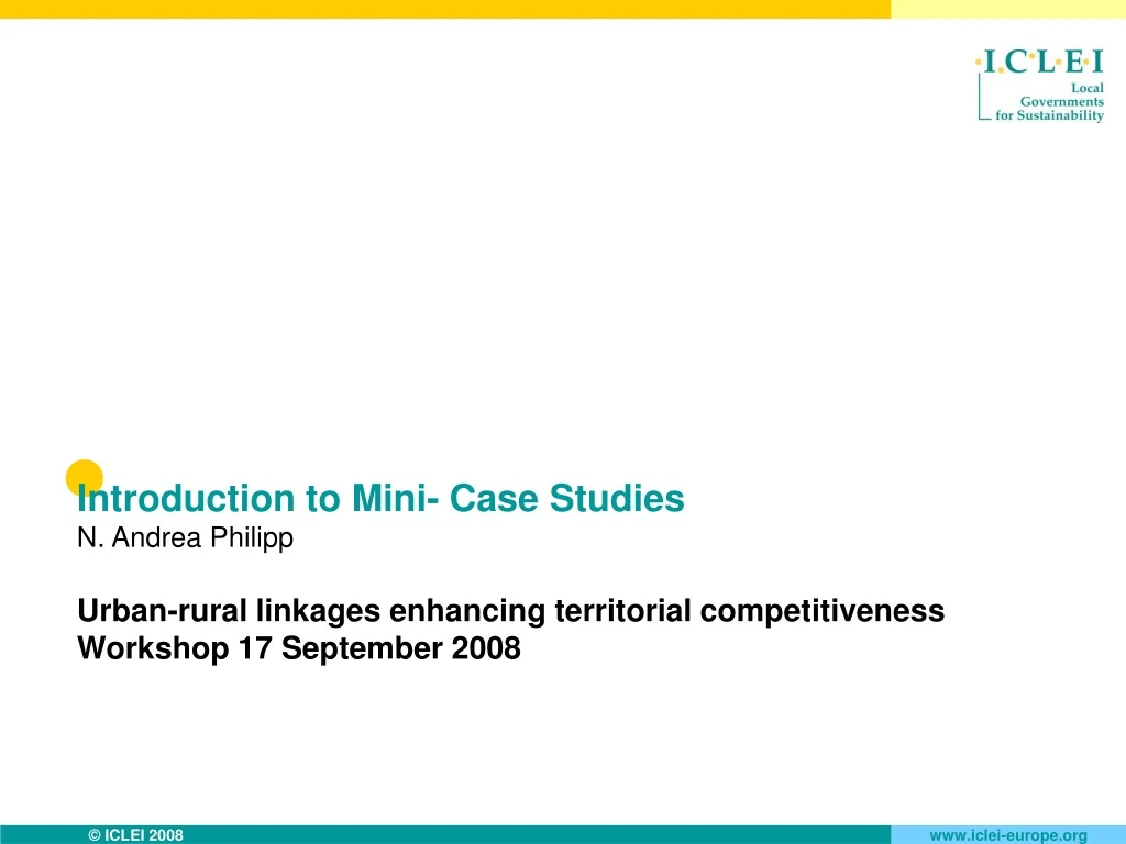 introduction to mini case studies n andrea