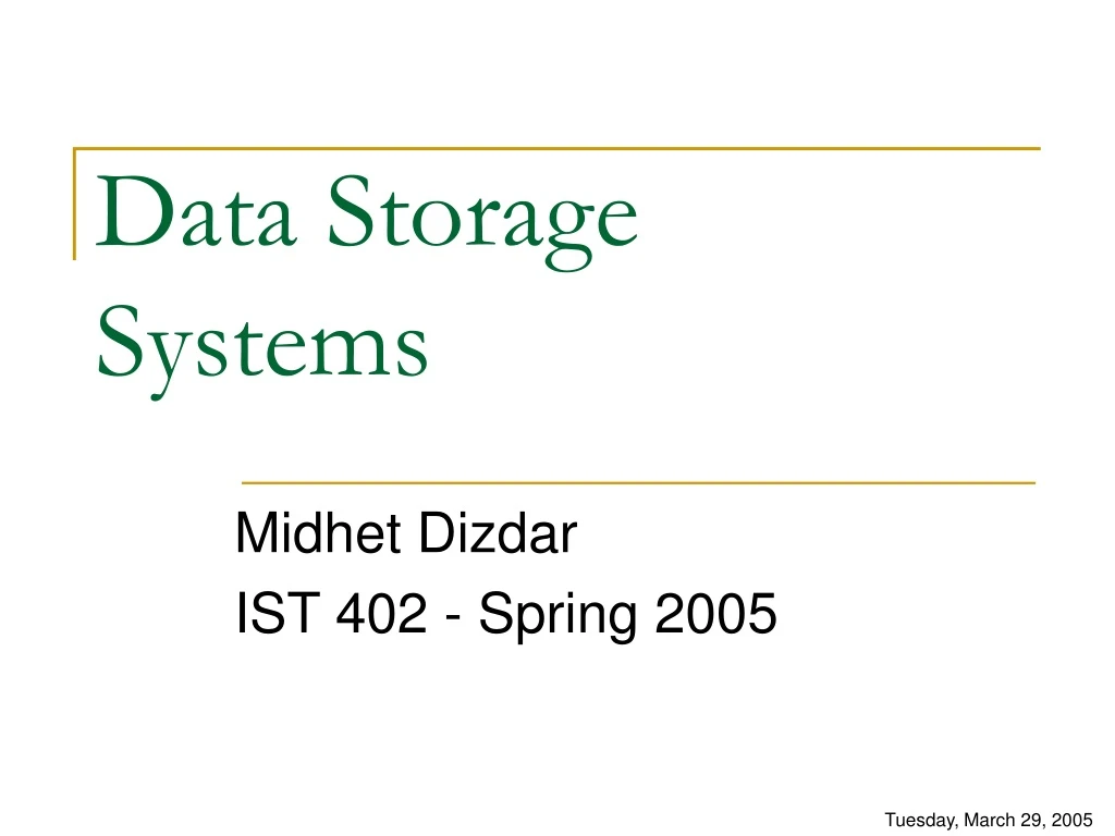 data storage systems