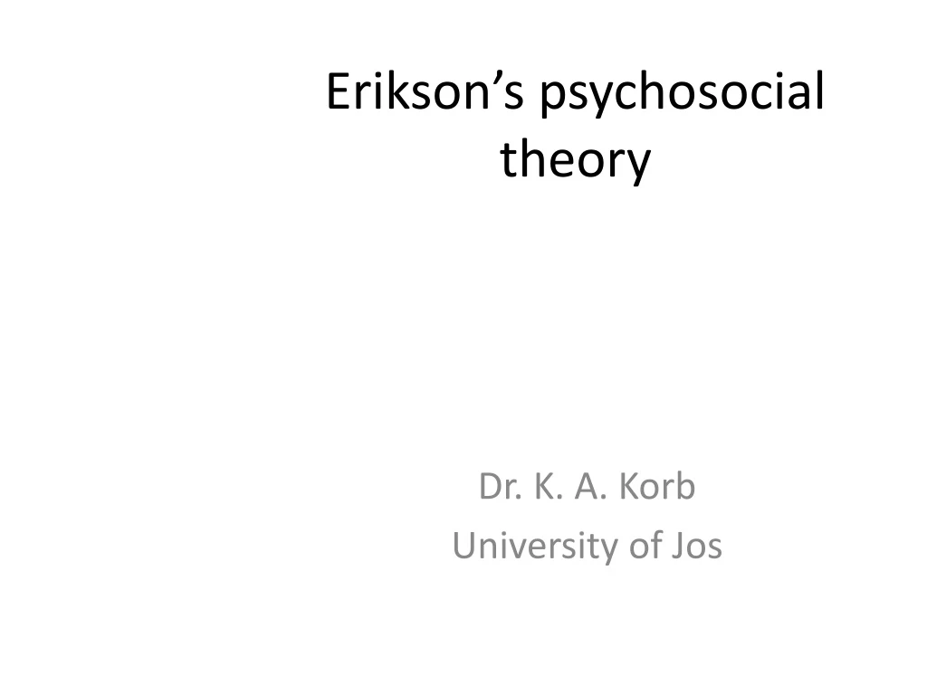 erikson s psychosocial theory