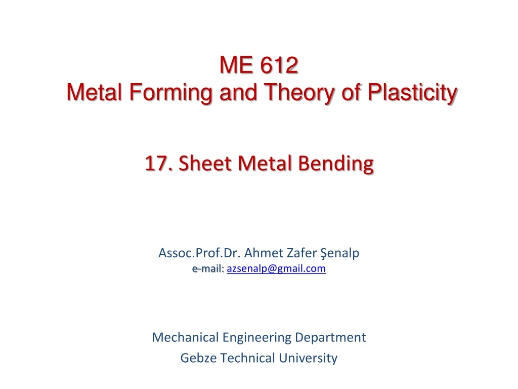 17 sheet metal bending