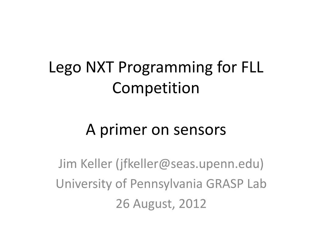 lego nxt programming for fll competition a primer on sensors