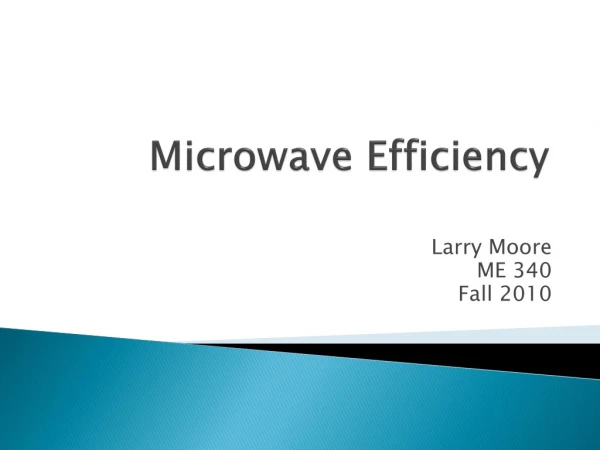Microwave Efficiency