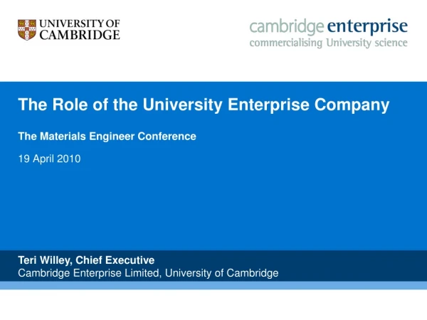 The Role of the University Enterprise Company