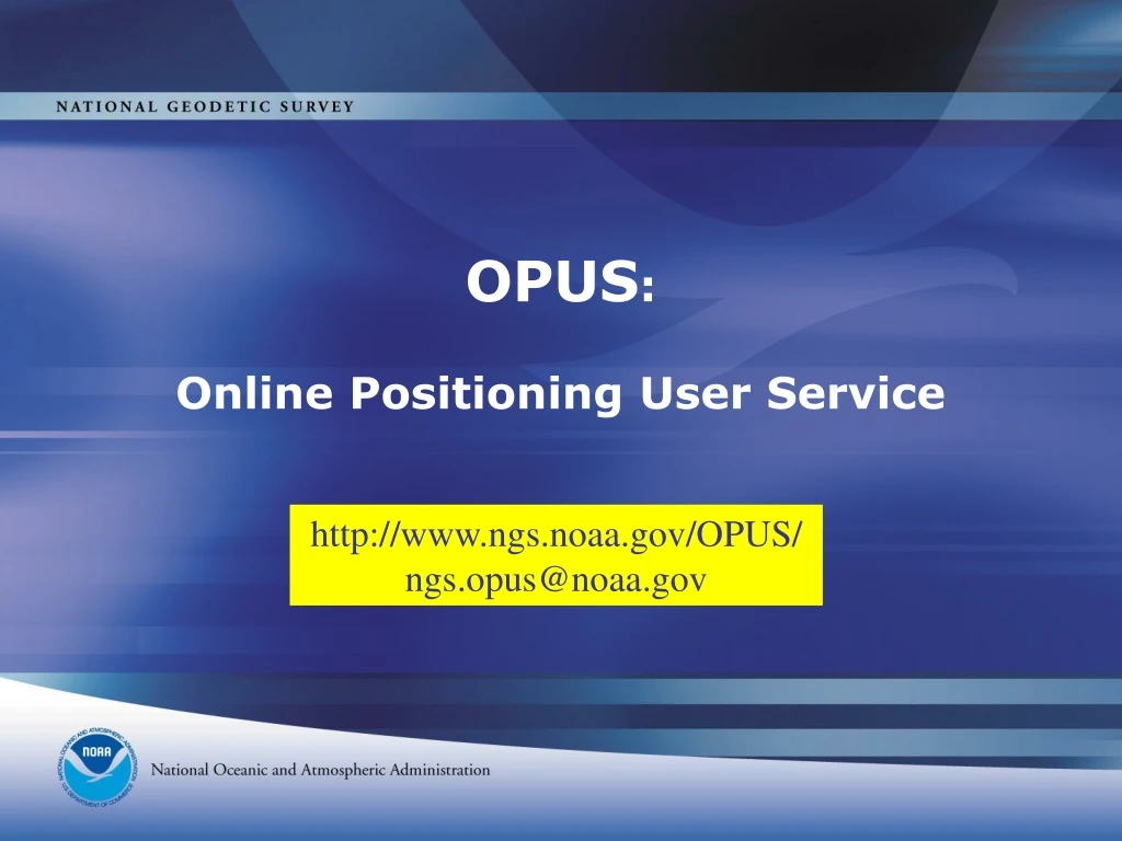 opus online positioning user service