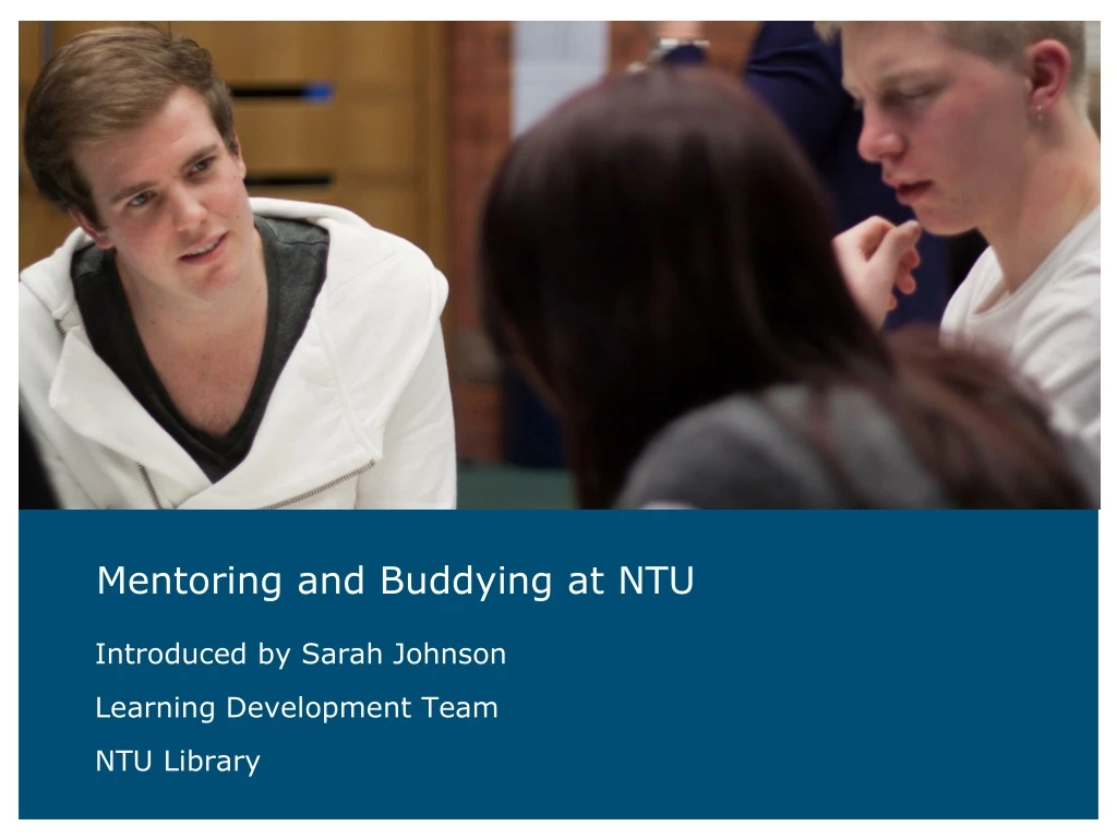 mentoring and buddying at ntu