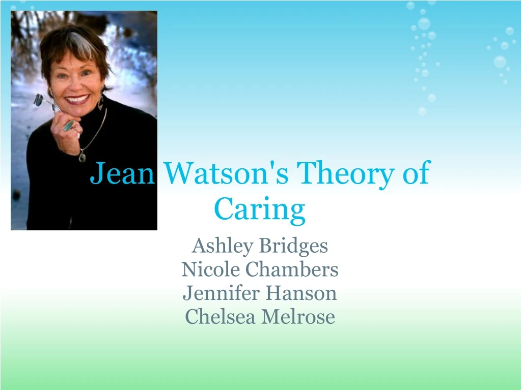jean watson s theory of caring