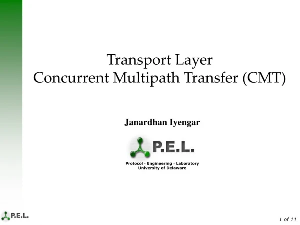 Transport Layer  Concurrent Multipath Transfer (CMT)