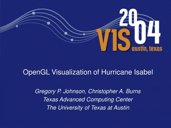 OpenGL Visualization of Hurricane Isabel