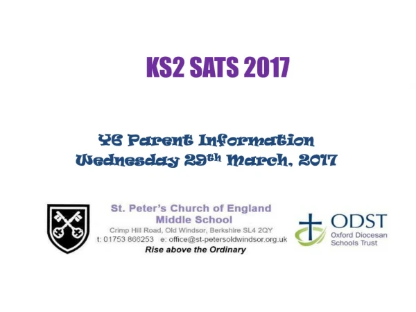 KS2 SATS 2017