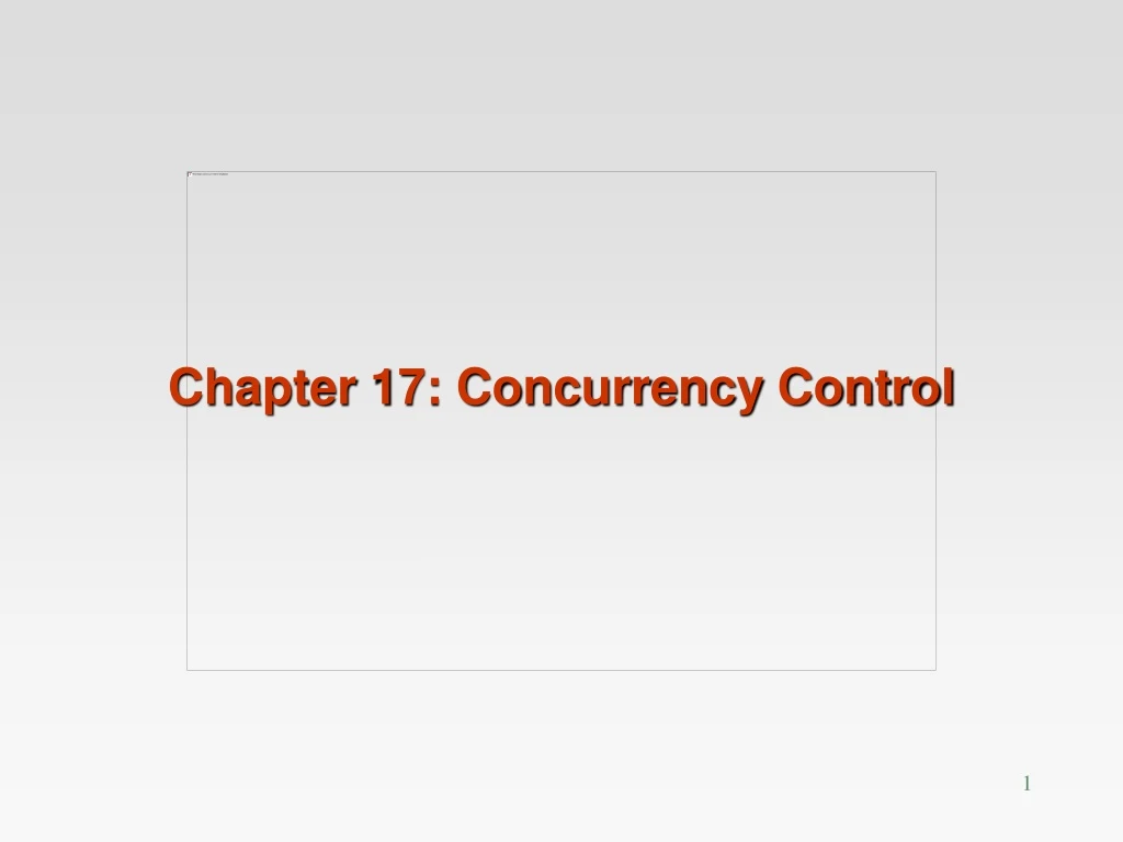 chapter 17 concurrency control