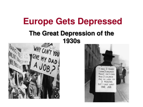 Europe Gets Depressed