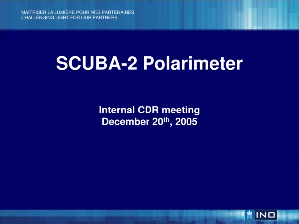SCUBA-2 Polarimeter