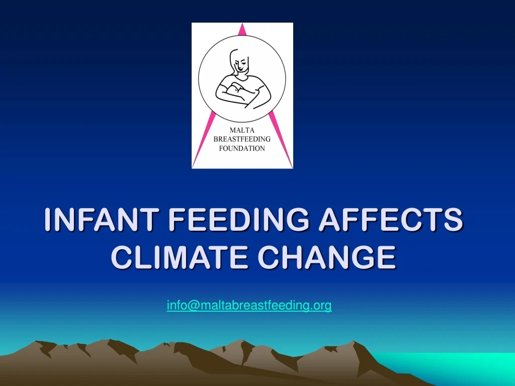 infant feeding affects climate change