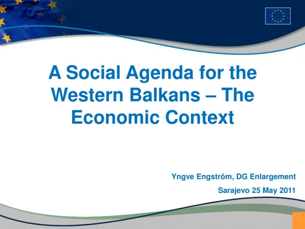 Yngve Engström, DG Enlargement  Sarajevo 25 May 2011