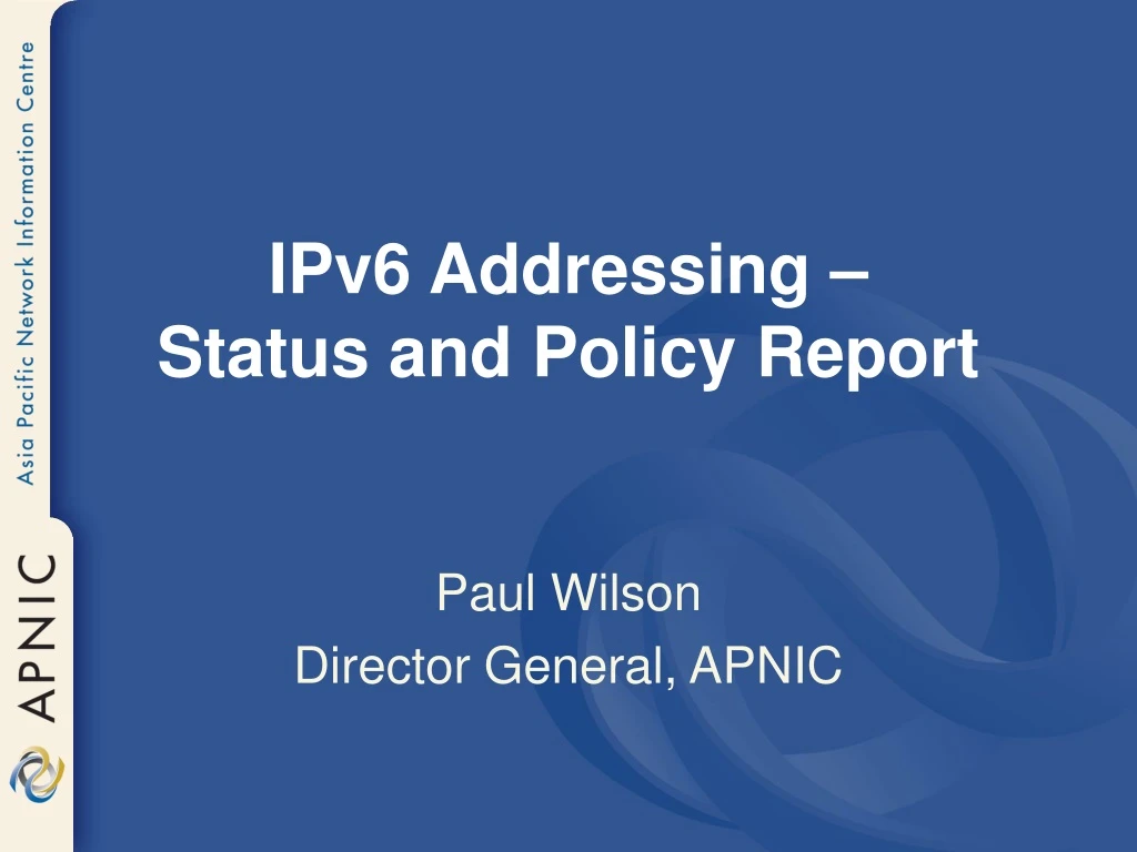 ipv6 addressing status and policy report