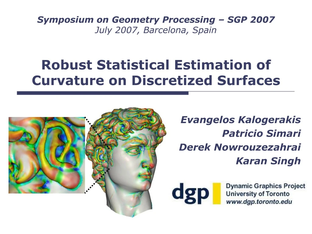 robust statistical estimation of curvature on discretized surfaces