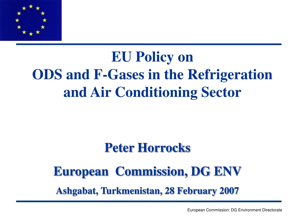 eu policy on ods and f gases in the refrigeration and air conditioning sector