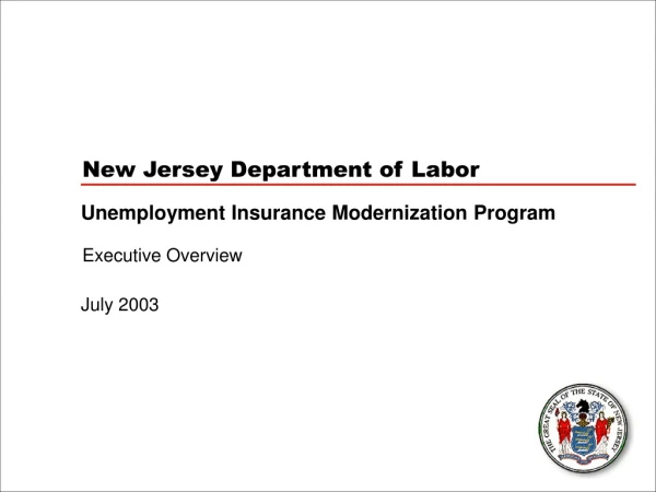 New Jersey Department of  Labor