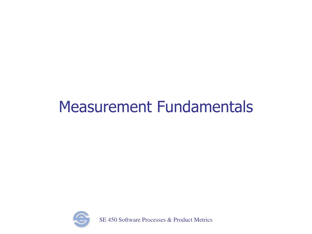 measurement fundamentals