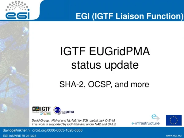 IGTF EUGridPMA status update