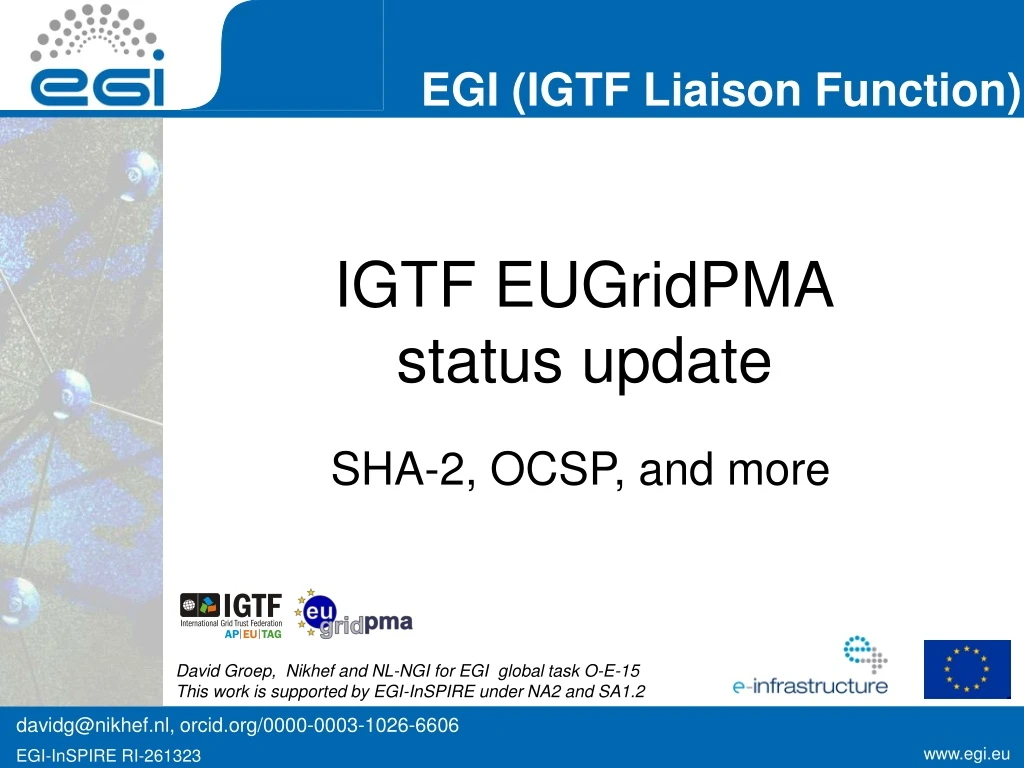 igtf eugridpma status update