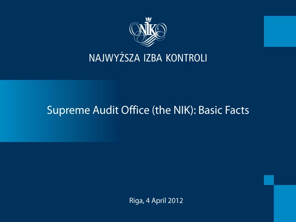 supreme audit office the nik basic facts