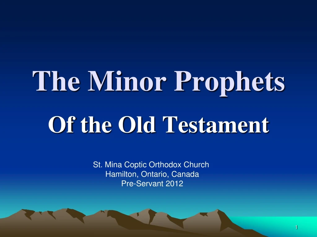 the minor prophets