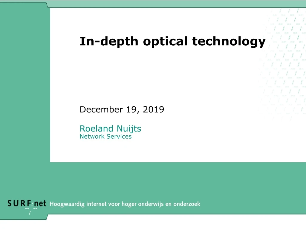 in depth optical technology