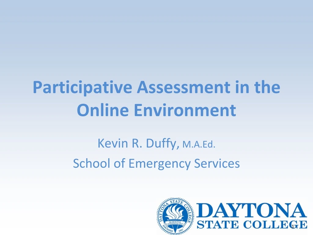 participative assessment in the online environment