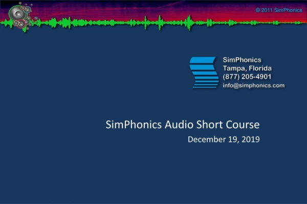 SimPhonics Audio Short Course  December 19, 2019