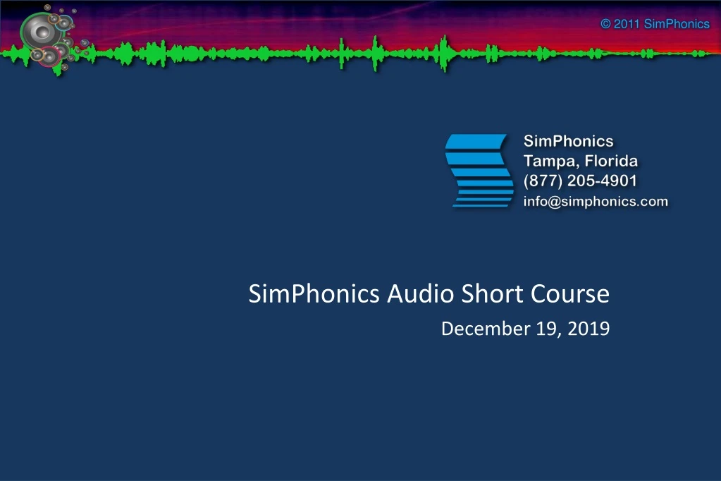 simphonics audio short course december 19 2019