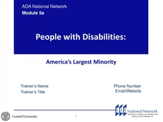 People with Disabilities: