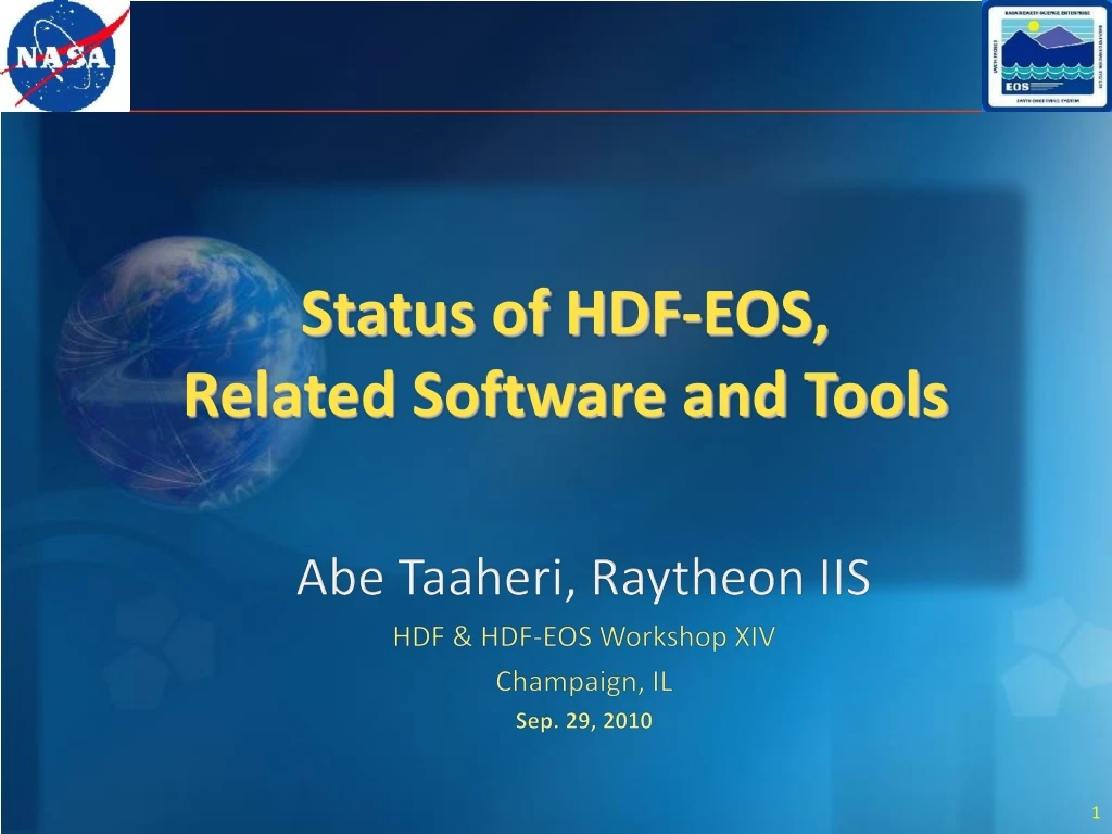 status of hdf eos related software and tools