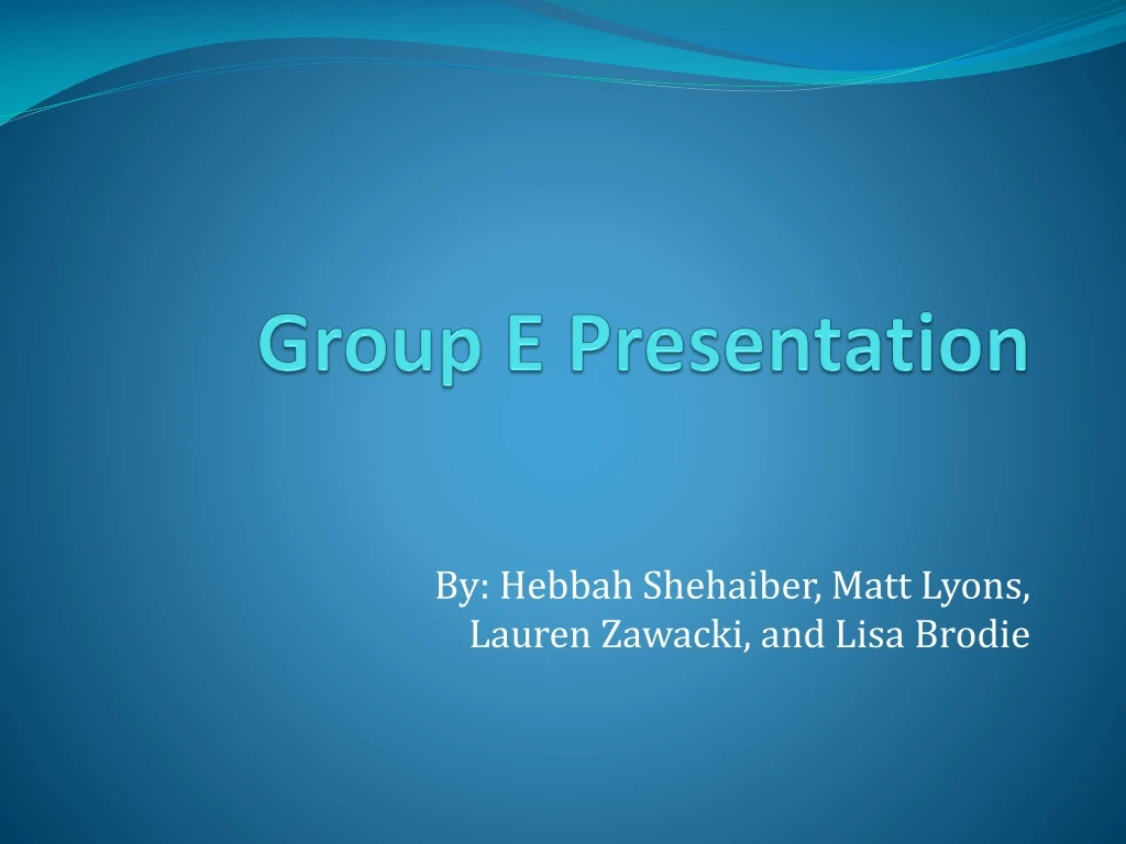 group e presentation