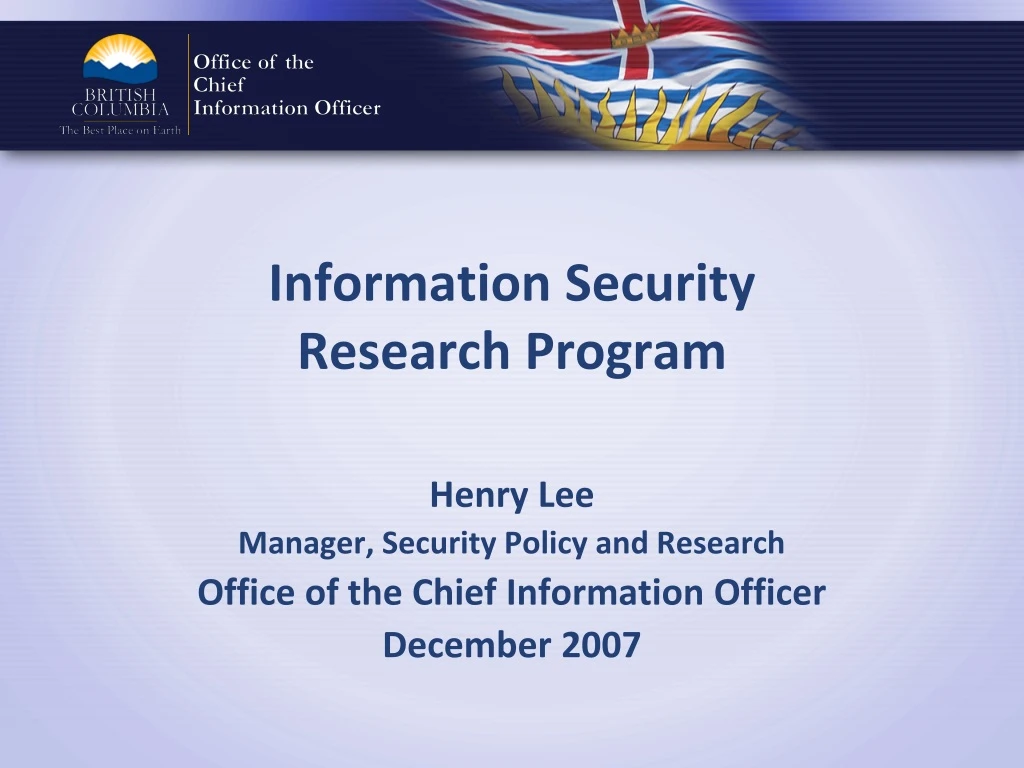 information security research program