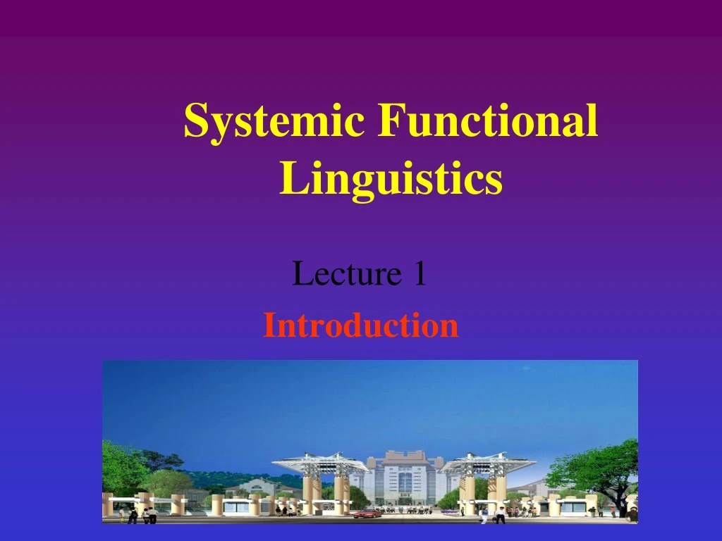 systemic functional linguistics