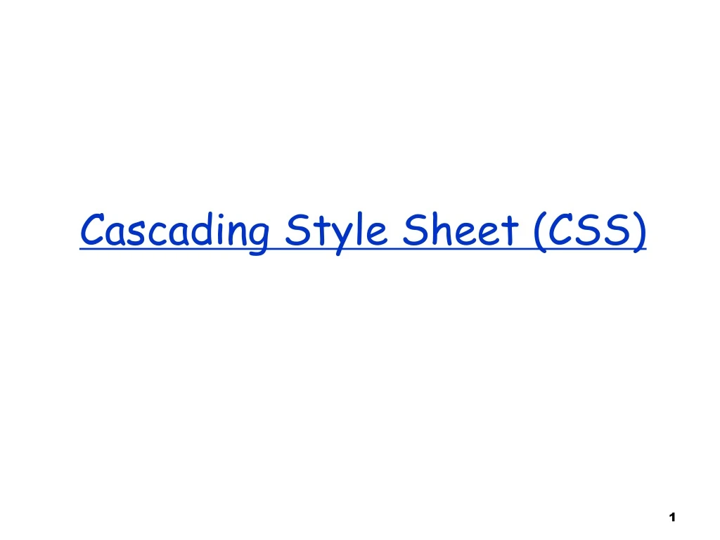 cascading style sheet css