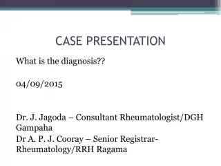 CASE PRESENTATION - slide 1