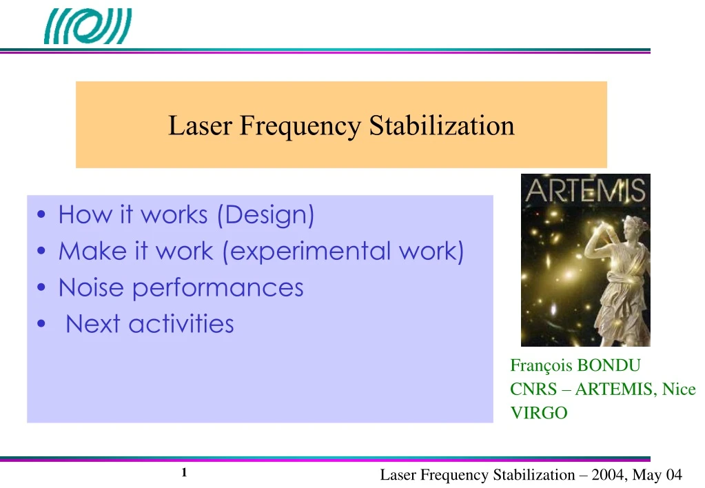 laser frequency stabilization