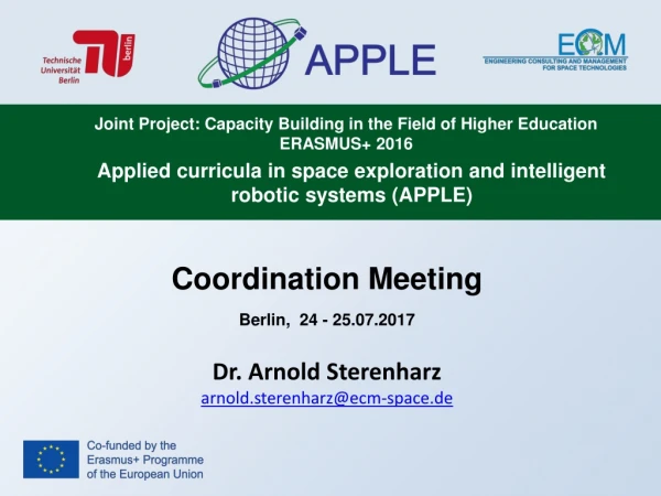 Applied curricula in space exploration and intelligent robotic systems (APPLE)